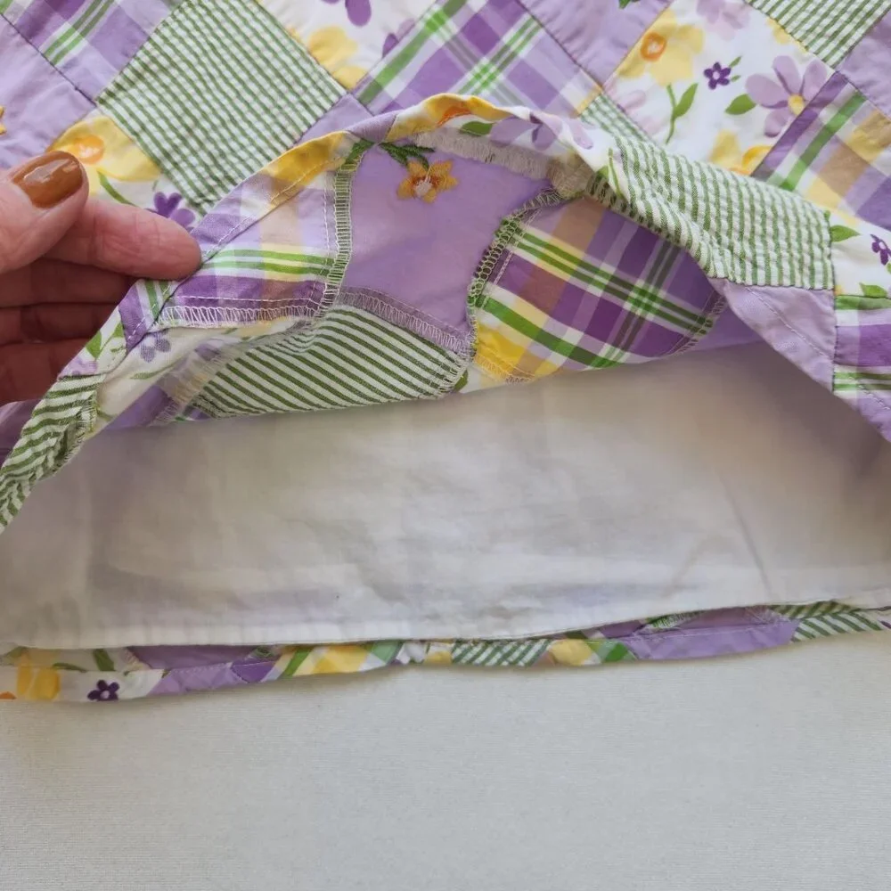 Gymboree Colorful Girls Patchwork Sundress Floral Plaid Spring Easter Garden